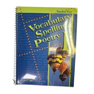 A Beka Book Vocabulary Spelling Poetry I Teacher Key Fourth Edition